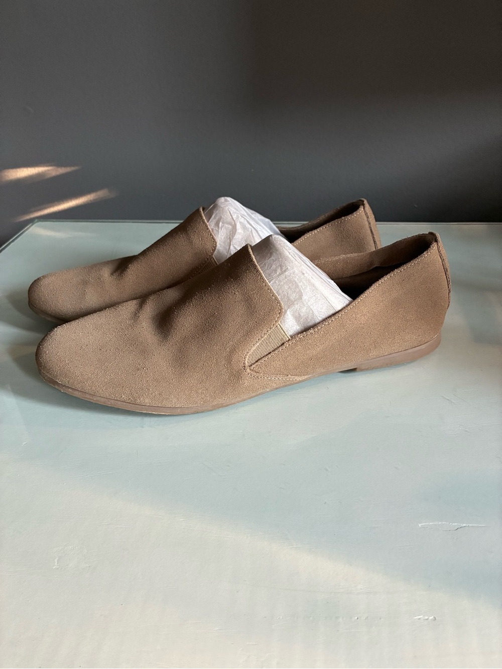 Lucky Brand Casual Slip-On Loafers in Taupe Size 9